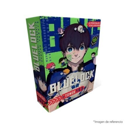 Imagen de portada del Manga Blue Lock Set Pack Tomos 1, 2 y 3 con postales 9788411610346